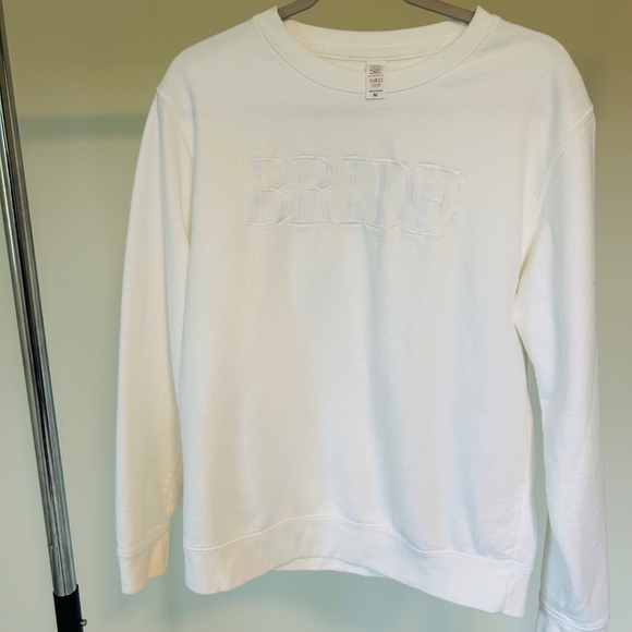 Bride White Crewneck Sweatshirt Size M - Picture 2 of 4